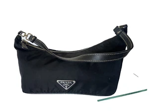 Prada Accessory Pouch BR1267 Shoulder Bag Nylon Tessuto Sirio Black - Picture 1 of 18