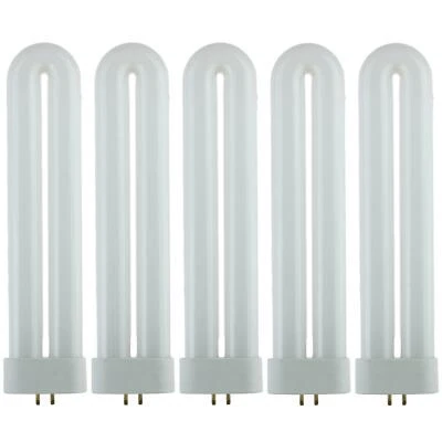 5 Pack Sunlite 15W Black Light U Shaped FUL Twin Tube Plugin Lamps GX10Q Base - Image 1 of 2