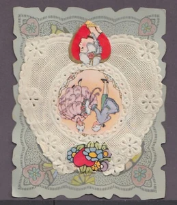 VALENTINE, 3D EFFECT, USED 1928, 5" H x 4" W, SEE PICS FOR CONDITION #22 - Picture 1 of 1