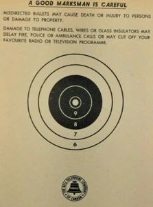 Bell Canada Promotional Rifle Gun Target Sheets Historic Advertising 1962 x4 E1C - Picture 1 of 3