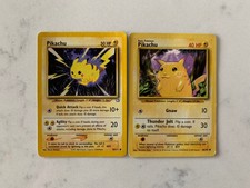 Pikachu Pokemon Cards Lot Of 2 70/111 Now Genesis & 58/102 Base Good Condition