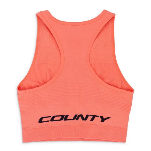 Marcelo Burlon Orange COUNTY SEAMLESS CROP TANK nuovo con etichette taglia S $350