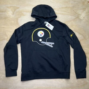 NEW MD Pittsburgh Steelers Nike Rewind Club Logo Pullover Hoodie Black - Picture 1 of 16