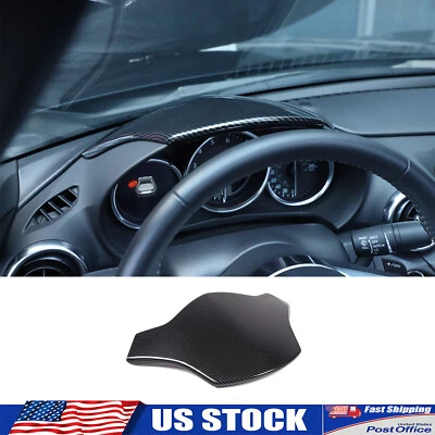 Cubierta superior de instrumento interior de fibra de carbono ABS para Mazda MX-5 Miata 16-23 Foto 1 de 4