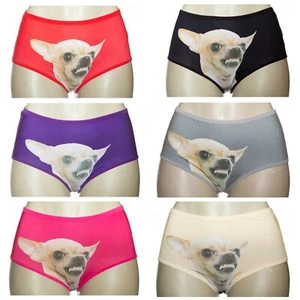 6 Mujeres Chihuahua Perro Perritos Bragas Calzoncillos Ropa Interior Estampado Talla M L XL 129 - Imagen 1 de 12