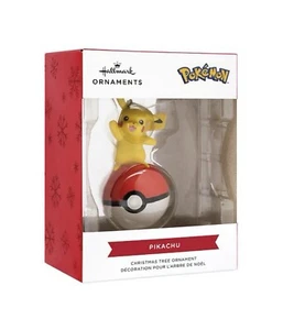 Hallmark 2024 Pokemon Pikachu with Poke Ball Christmas Ornament NIB - Picture 1 of 16