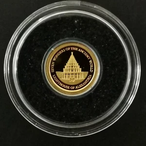 5 DOLLARS OR 2011 BE LE PHARE D'ALEXANDRIE ILES SALOMON / GOLD / 0.5g Or 585 + C - Picture 1 of 4