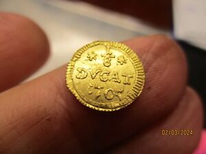 Oro 1/8 Ducat 1705 Ducat Dukat Da Una per Braccialetto