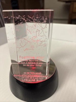 3D 水晶夜灯玻璃激光雕刻正星多色 LED — 第 1/4 张图片