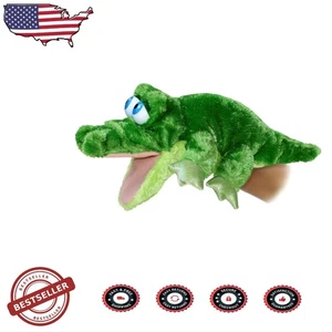 Deluxe Full-Body Alligator Hand Puppet - Green Grator Plush - Safe for All Ages - Picture 1 of 2