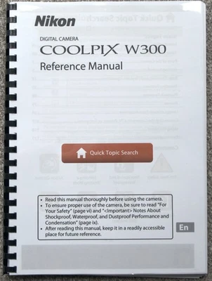 NIKON Coolpix W300 Reference (Users) Manual A4 Spiral Bound 228 pages - Image 1 of 3