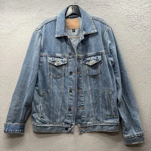 Lucky Brand The Trucker Denim Jacket Blue Jean Button Up Front Pockets Men’s S - Picture 1 of 12