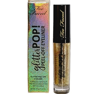 Too Faced Glitter Pop Peel Off Eyeliner in Lucky Bitch Gold New in Box - Image 1 of 2