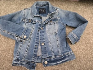 Next Girls Denim Stretch Jacket Age 2-3 Cotton Vgc - Picture 1 of 3