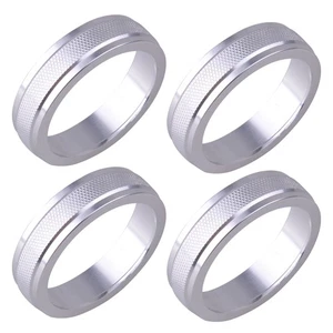 4x Plata Aire Acondicionado AC Control Interruptor Botón Cubierta Anillo para Volvo XC70 S60 - Imagen 1 de 2