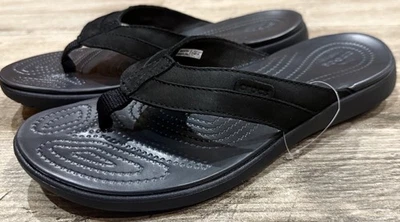 NUEVO CROCS M9 SANTA CRUZ CUERO ABATIBLE. NEGRO/NEGRO. ESTILO DESCONTINUADO 205613 Foto 1 de 4