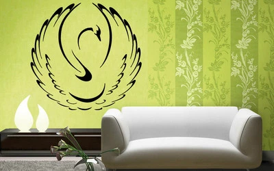 Pegatinas de Pared Vinilo Calcomanía Animal Blanco Negro Cisne Pájaro Decoración de Pared Mural ig019 Foto 1 de 3