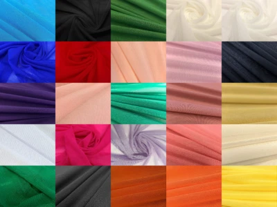 Power Mesh 4 Way Stretch Fabric 60" Nylon Spandex Sheer Mesh Net By The Yard