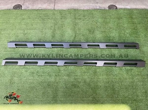 1630mm Long Black Aluminium Ute Tray Rope Rail Tie Down Rail For Ute Tray 1 Pair - Picture 1 of 19
