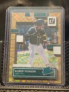 Robert Puason 2022 Donruss Rated Prospect 980/999 #11 A's - Picture 1 of 2