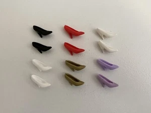 VTG Superstar Barbie Gold Black Skinny Heel Shoes Lot for Clothes or Fashion - Picture 1 of 5
