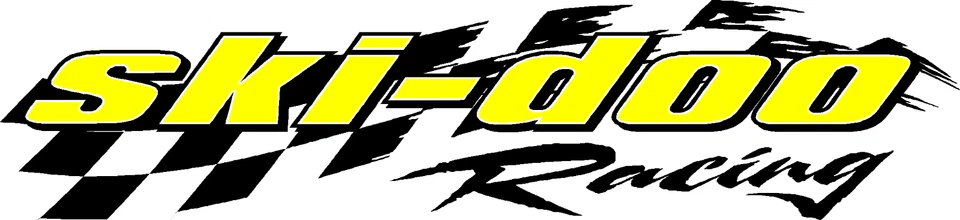 Calcomanía adhesiva Ski-doo Racing Checker moto de nieve amarilla 5"x22" Foto 1 de 1