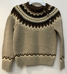 POLO Ralph Lauren FAIR ISLE WOOL BLEND SWEATER GIRLS Youth 7 - Picture 1 of 6