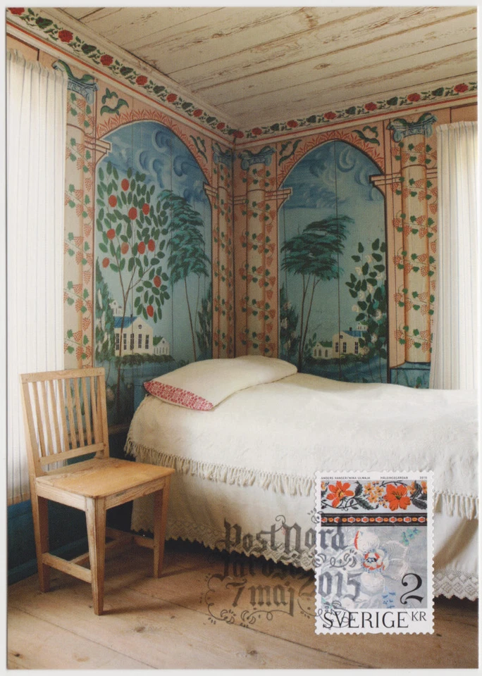 Suecia Maxi 2015, casas de campo, papel pintado de flores, como nuevo Foto 1 de 1