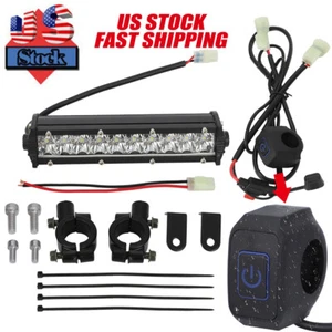 For KLX110 & CRF110 Pitbike Plug and Play LED Headlight Light Bar Switch Kit US - Picture 1 of 11