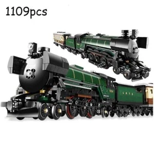 Neu Dampflokomotive Eisenbahn Zug Konstruktionssatz 1109-Teile Klemmbausteine DE - Bild 1 von 6