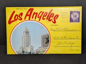 Los Angeles Mirro-Krome 1958 Postcard Folder PM HS Crocker - Picture 1 of 6
