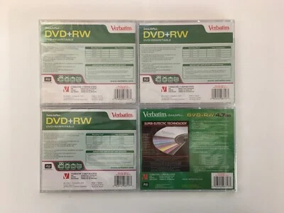 4 X Verbatim DataLifePlus DVD RW (Rewritable) Disc 1X-2.4X Speed 4.7 GB 120 Min - Image 1 of 2