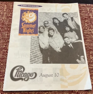 VINTAGE Chicago Band Programm 1995 Sommernächte im Metro Park Jacksonville Fl - Bild 1 von 3