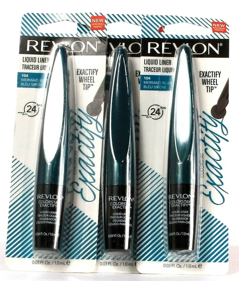 3 Count Revlon 0.03 Oz Exactify Wheel Tip 104 Mermaid Blue Liquid Liner - Image 1 of 1