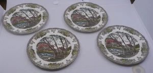 4 JOHNSON BROTHERS FRIENDLY VILLAGE ENSALADA, PLATOS DE POSTRE, SAUCE DE BROOK, 7,75 - Imagen 1 de 6