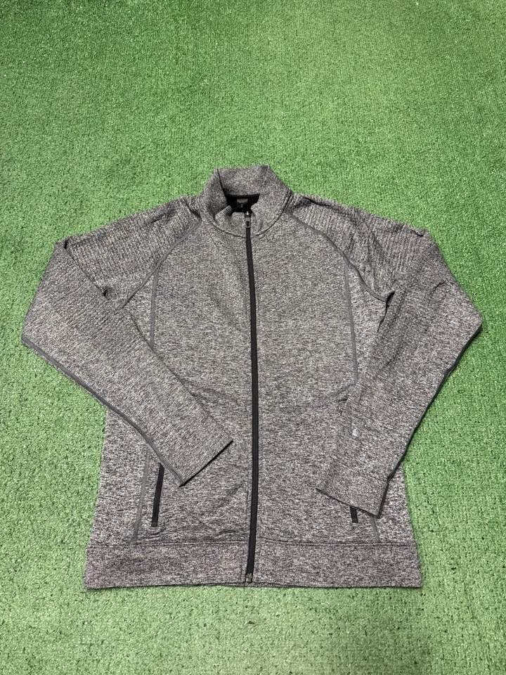 Chaqueta cálida Lululemon Engineered para hombre gris medio mezcla de lana merino cremallera completa Foto 1 de 4
