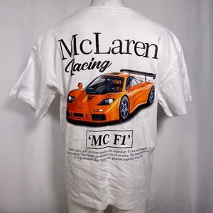 McLaren Formula 1 Team Racing MC F1 Car White Cotton T-Shirt Men's XL - Picture 1 of 11