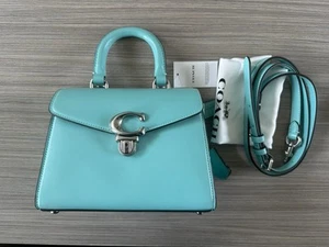 NWT Authentic Coach Sammy Top Handle 21 in Faded Blue CJ812-Has Minor Scratches - Picture 1 of 11