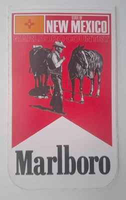Aufkleber "Marlboro - STATE OF NEW MEXICO", von 1981, 8 x 13 cm - Bild 1 von 2
