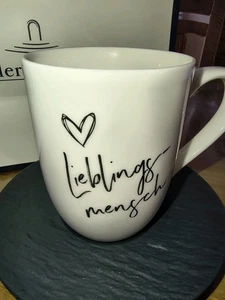 V&B Kaffee Becher Lieblingsmensch Mit Untertasse NEU - Bild 1 von 5