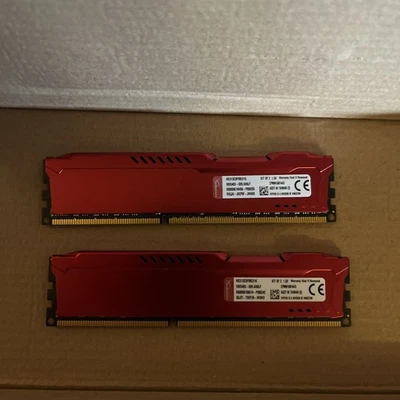 KIT HYPERX FURY RAM PC3-10600 DDR3 1333MHZ 16GB (2x8GB) HX313C9FRK2/16 ROJO Foto 1 de 3