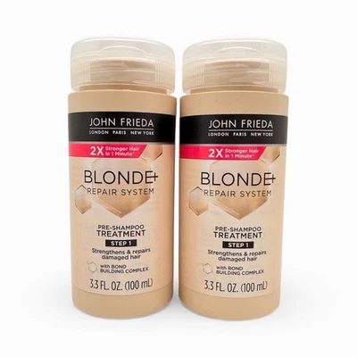John Frieda Blonde Pre-Shampoo repair system treatment  step 1  3.3oz (2pk) - Image 1 of 2