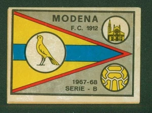 FIGURINA PANINI CALCIATORI 1967-68 SCUDETTO MODENA CON VELINA ORIGINALE - Foto 1 di 2