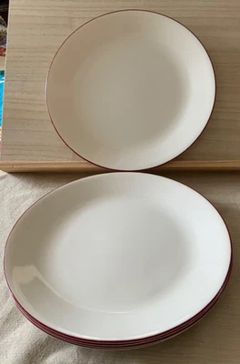 PLATOS DE CENA CON BORDE ROJO CORELLE 10 1/4" Carmesí-Rubí-Rojo Radiante- 5 - Arenisca Foto 1 de 4