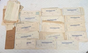 Huge Lot ELMWOOD IL Bank Checks & more CLINCH SCHENK LOTT Ephemera Peoria - Picture 1 of 7