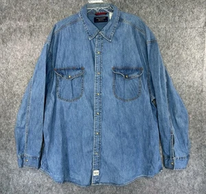 Vintage Levi Strauss Signature Pearl Snap Denim Shirt Size 2XL Classic Trucker - Bild 1 von 10