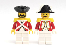 Vintage Lego Pirates Imperial Guard Admiral & Officer Minifigure Lot pi001 pi065