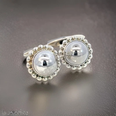 Gemelos plateados Georg Jensen Estate con cuentas redondas para hombre GJ24 Foto 1 de 4