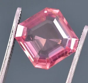 Certified Natural Padparadscha Sapphire 19.55 Ct Square Cut Loose Gemstone - Picture 1 of 6
