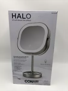 CONAIR HALO LED Rechargeable Double Sided Mirror 10x Magnification And Light NOB - Picture 1 of 7